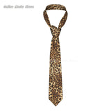 Cravates léopard pour hommes, soie et polyester, étroites, 8 cm, motif tigre, pour costumes, accessoires, fête de mariage, cosplay
