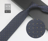 Cravate à fleurs en grille, tissée en gros, 8 cm, accessoires de mariage, bleu, homme, pois, cachemire, convient aux groupes, fêtes, bureau