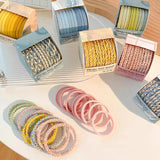 Nylon Rubber High Elastic Hair Bands Hair Ties Women Girls Candy Basic Ponytail Holder Scrunchies Gum Ropes Hair Accessories Set