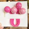 2pcs/lot Ponytail Ball Hair Ties For Girls Elastics Hairband Colorful Twin Bead Pom Balls Hair Rope Kids Hair Accessories