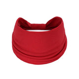 Fashion Solid Color Wide Hair Band Elastic Knotted Yoga Hairband Sports Headband Women