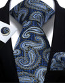 Cravate homme Paisley Jacquard tissé 8 cm formelle affaires mariage cravate poche carré ensemble costume cravate haute qualité fait main Gravata