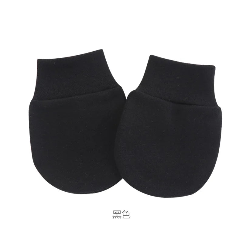 Bonnet pour nouveau-né avec gants, bonnet chaud en coton pour enfants, accessoires pour enfants, bonnet de nuit pour bébés de 0 à 6 mois, automne et hiver