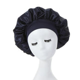 Lot de 2 bonnets en satin à larges bords en imitation soie pour femme, couvre-chefs à bande élastique