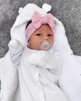 1Pc Baby Nylon Headscarf Astique Suitable Newborn Girl Flower Handmade Headband Elastic Hairband Turban Toddler Hair Accessories
