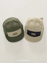 Five-Piece Hat  Retro Short Brim Breathable Quick-Dry Baseball Cap Women's Overalls Wind Soft Top Hip Hop Baseball Cap Men