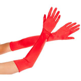Robe de soirée formelle pour femme, gants longs, style opéra, mariage, soirée, fête, rouge et blanc