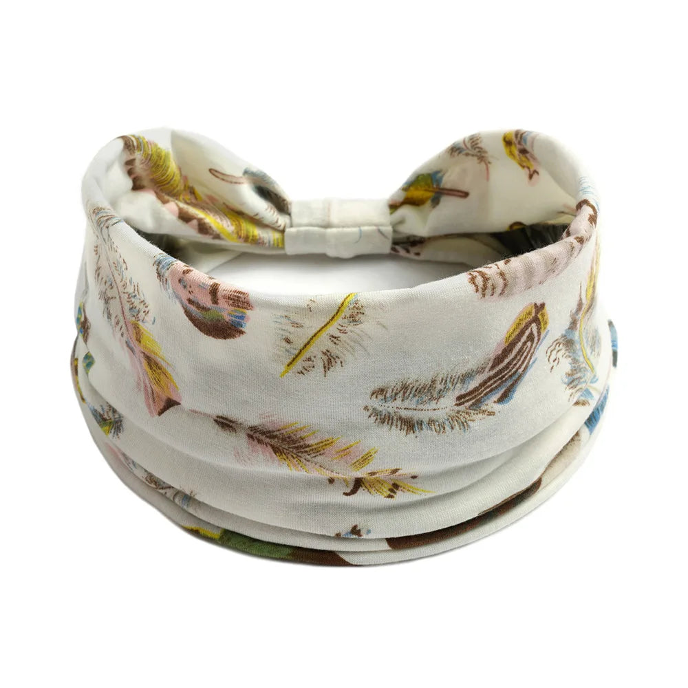 Bohemian Wide Cotton Stretch Headbands Women Headwrap Turban Headwear Bandage Hairbands Bandana Wide Headbands Hair Accessories