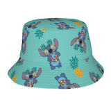Unisex Kawaii Bucket Hats Funny Stitch Cartoon Accessories Bob Hat For Beach Headwear Lightweight