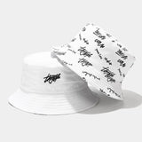 Hats, Female Letters, Fisherman's Hats, Trendy Casual And Versatile, Double-Sided Basin Hats, Men's Sunhats In All Seasons