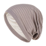 Unisex Men Women Beanie Cotton Night Sleep Cap Bonnet Chemo Hat Headwear Turban Baggy Hair Care Nightcap Pullover Hat Solid Colo