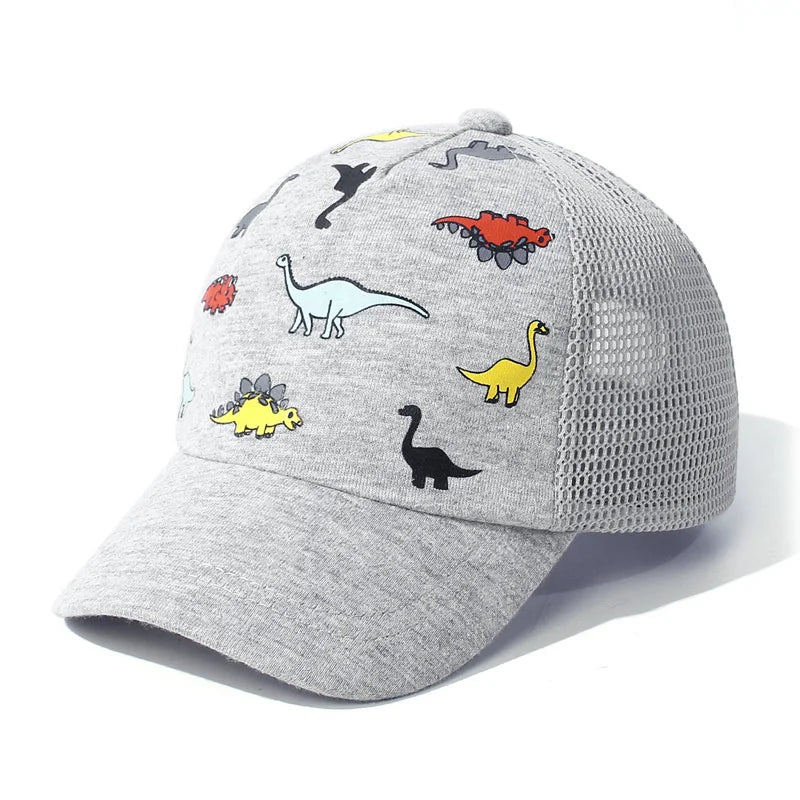Casquette d'été pour bébé garçon, motif dinosaure, chapeau de soleil pour enfants, accessoires de sport, voyage, casquette de baseball réglable, 0 à 5 ans