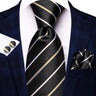 Cravates pour hommes 2023, nouvelle mode pour hommes, 8,5 cm, pochette, boutons de manchette, accessoires de mariage, créateur de cravates Hi-Tie, vente en gros