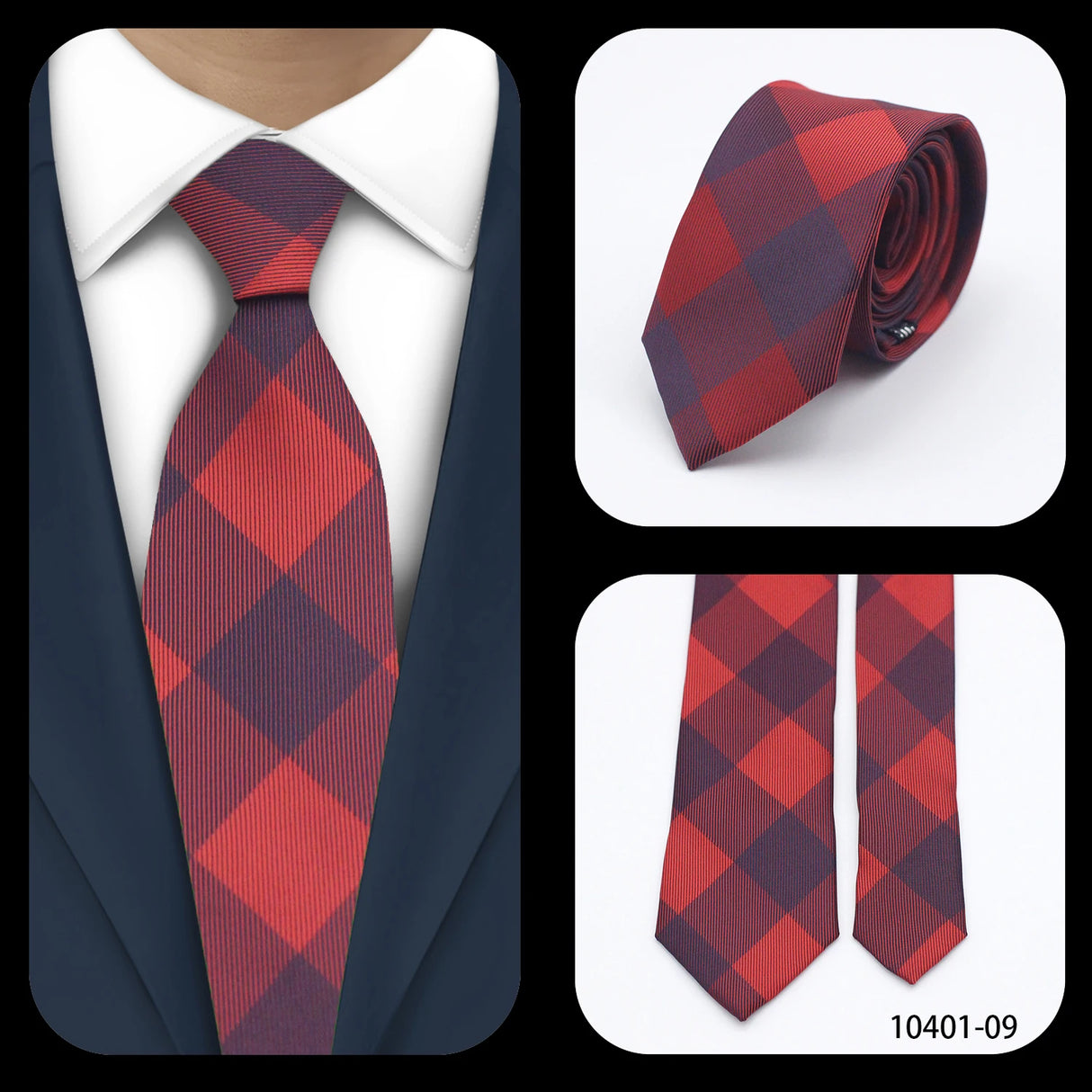 Cravate de luxe LYL 7 cm en jacquard à pois rouges pour affaires, accessoires occidentaux, cadeau pour invités de mariage, articles de cravate Bolus