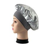Women Shower Cap Sleeping Satin Bonnet Lace-up Bow Waterproof Women Braids Curly Night Hat Beauty Parlor Cap Salon Hat