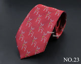 Classic Red Blue Christmas Tie For Men Father Festival Gift Santa Claus Snowman Tree Snowflake Elk Necktie Skinny 7cm Accessory
