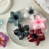Hawaiian Gradient Hair Clips Flower Hair Claws Big Size Fashion Head wear Hairpin for Women Girls Crab Barrette Hair Accessories