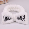 Letter OMG Headbands for Women Girls Bow Wash Face Turban Makeup Elastic Hair Bands Coral Fleece Hair Accessories