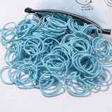 Lot de 50 bandeaux élastiques en caoutchouc pour cheveux, style macaron, très élastiques, durables, pour queue de cheval haute, pour femmes et enfants