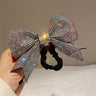 Élastiques à cheveux coréens en forme de nœud pour femmes et filles, en cristal brillant, pour queue de cheval, bandeaux en caoutchouc, accessoires pour cheveux i-Remiel