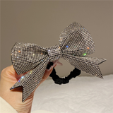 Élastiques à cheveux coréens en forme de nœud pour femmes et filles, en cristal brillant, pour queue de cheval, bandeaux en caoutchouc, accessoires pour cheveux i-Remiel