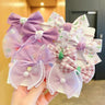 10 Pcs/Set New Baby Girl Cute Colors Flower Hair Bands Ponytail Holder Chilren Soft Scrunchies Rubber Kids Hair Accessories