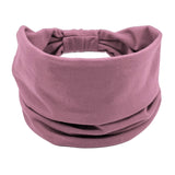 Headwrap Solid Color Knot Wide Headbands for Women Soft Cotton Sports Elastic Hair Bands Accessories Yoga Bandana Bandage