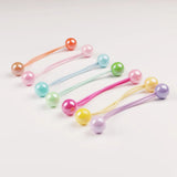 2pcs/lot Ponytail Ball Hair Ties For Girls Elastics Hairband Colorful Twin Bead Pom Balls Hair Rope Kids Hair Accessories