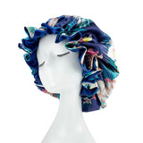 Bonnet de nuit double épaisseur en satin soyeux pour femme, grand bonnet réversible doublé de satin, couvre-chef pour la nuit, accessoires pour cheveux