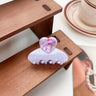 Trendy Acetate Medium Floral Patchwork Color Heart Hair Claw Clips Cute Sweet Shark Clip Ponytail Clip Girls Summer Accessories
