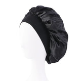 Satin Wide Brim Nightcap Silky Bonnet Hair Wrap for Sleeping Sleep Cap With Elastic Soft Band Styling Cap Hair Wrapping Caps