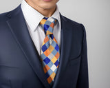 Cravates classiques jaunes et marron pour hommes, tenue de soirée, mariage, école, livraison directe