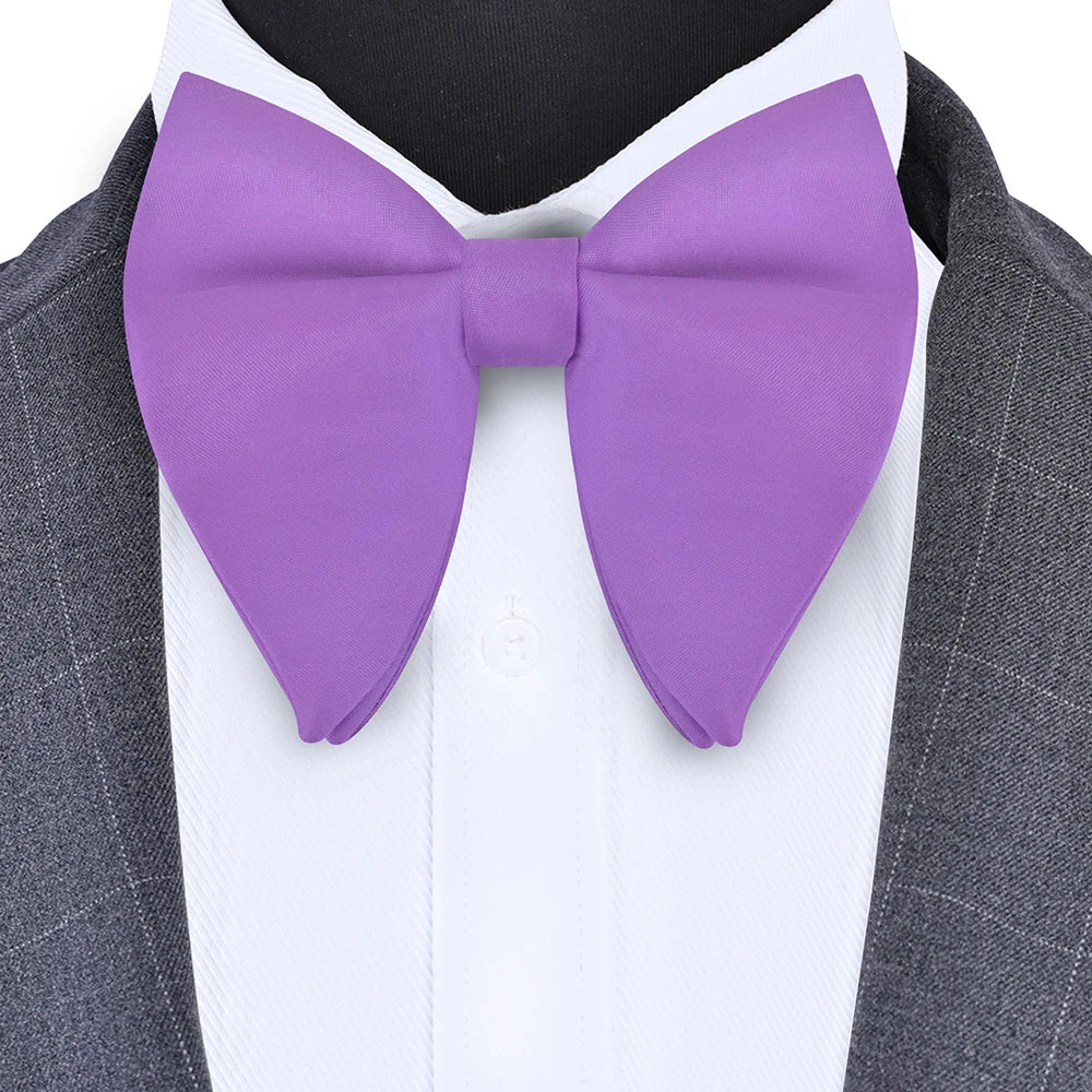 New Big Bow Ties Men's Solid Bowtie Red Black Yellow Fashion Bowknot For Men Wedding  Party Accessories