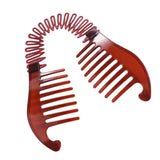 Women Comb Hair Riser Claw Flexible Headwear Black Brown Banana Barrettes Clip Hair Holding Tool Fashion Elastics Hair Comb