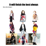 Châle d'hiver chaud à carreaux de style britannique pour femmes et hommes, écharpe de luxe, long châle chaud à pompons, couverture pashmina, accessoires, cadeau pour ami