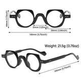 Round Square Frame Blue Light Blocking Glasses Japanese Style Unisex Non-Prescription Glasses Eyeglasses Frame