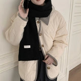 Letter Wool Scarf Retro Wool Scarves Cashmere Shawl Warm Scarf Long Shawl Solid Color Winter Cashmere Scarves Autumn Winter