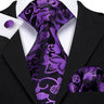 Ensemble élégant de cravates et boutons de manchette en soie à fleurs multiples pour homme, cravate jacquard à fleurs pour mariage, entreprise, fête, événement, Barry.Wang