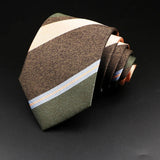 Cravate rayée pour homme, motif cachemire floral, marron et gris, idéale pour les loisirs, les affaires, le quotidien, les mariages, les fêtes, les accessoires, cadeau