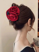 13cm Rose Shark Clip  Large  hair claw Elegant High-Grade Hair Accessories Pinzas Para El Cabello  Заколка Для Волос