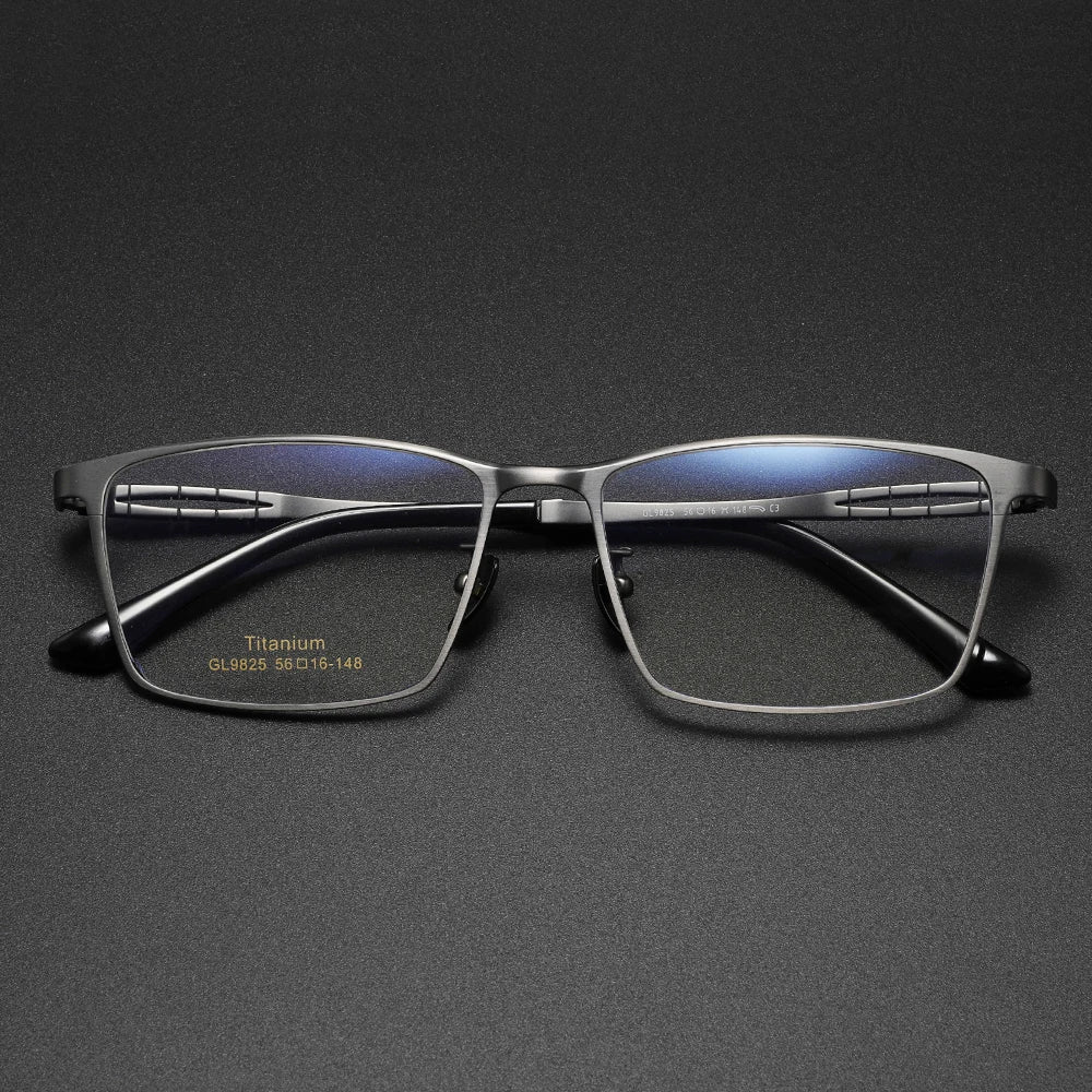 Pure Titanium Eyeglass frames Men Ultralight Square Men's Glasses Frames Business Decorative Eyewear Titanium Fake Eyepieces Men