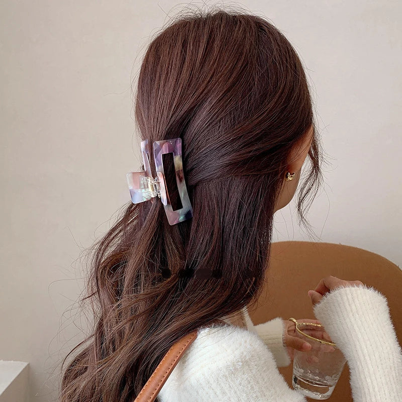 Bilandi – Pince à cheveux tendance en acétate pour femme et fille, accessoire de coiffure en résine