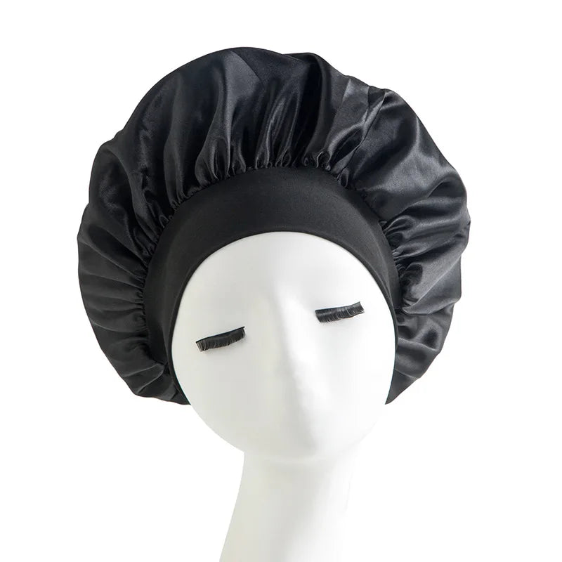 Satin Hat Sleep Silk Round Fabric Protect Hair Comfort Hair Night Anti-frizz Sleeping Hat Four Seasons Breathability Sleep Cap