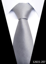 8 cm Tie Men Gravatas Classic Many Color Newest design Silk Necktie Shirt Accessories Striped Sky Blue Man's Office