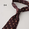 Cravate en polyester jacquard 8 cm, style décontracté, rouge et marron, pour homme, accessoire de costume, de fête, de mariage ou de banquet