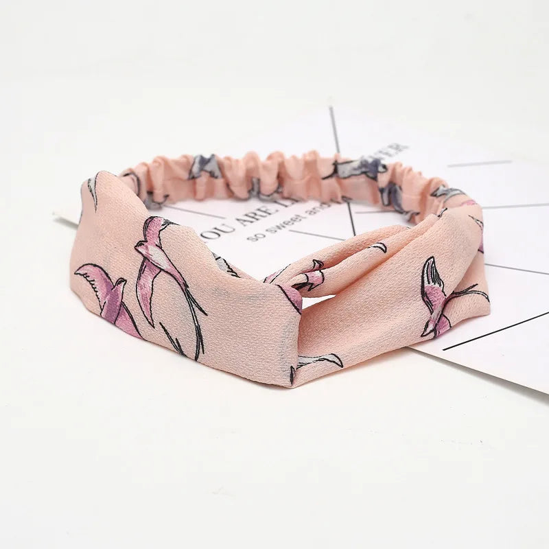 Women Headband New Fashion Hair Bands Bohemian Cross Elastic Hair Band For Ladies Black Purple Female Head band Hair Accessories