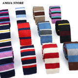 Cravate en tricot pour homme, tendance, fine, rayée, tissée, tricotée, colorée, chaude, design, idée cadeau