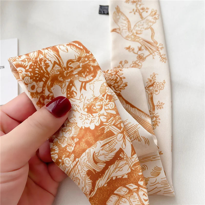 Vous en avez besoin ! 26 lettres sac à main poignée ruban écharpe bandeau cheveux tête cou foulard soie comme rétro cheveux rubans français élégant