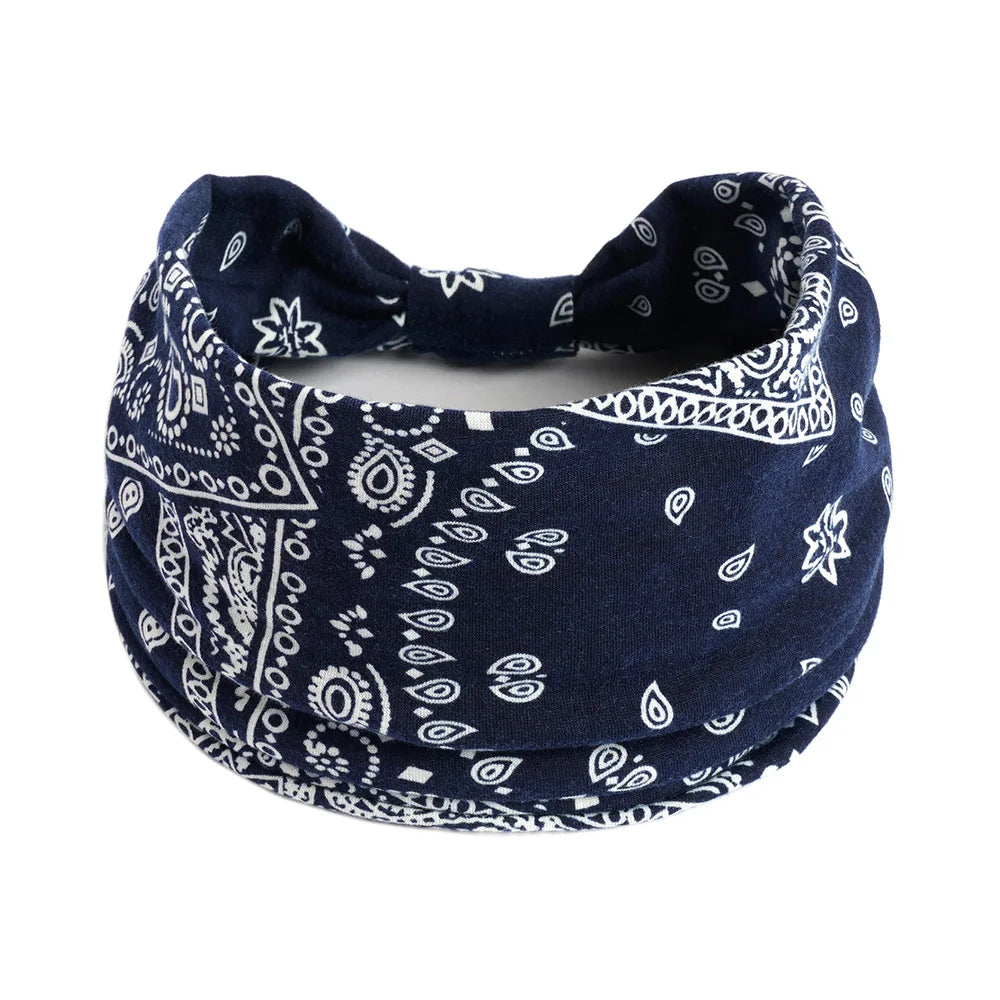 Women Hair Bands Headband Bohemian Sports Run Bandage Elastic Girl Wide Headband Print Wide Headwrap Headpiece Hairband Ladies