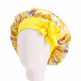 Bonnet de nuit pour enfants et filles, imprimé floral, bonnet de nuit en satin, turban, bonnet de nuit pour enfants, bonnet de soins capillaires, bonnet de nuit